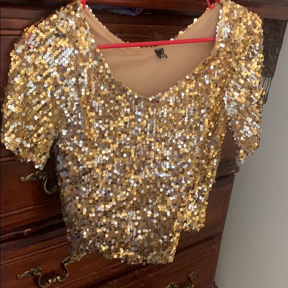 Flashy gold shirt